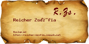 Reicher Zsófia névjegykártya