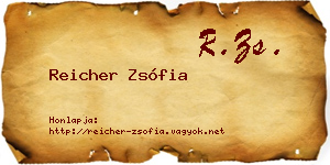 Reicher Zsófia névjegykártya